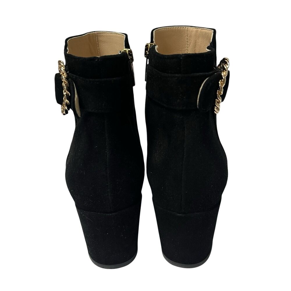Ron White Rosalie Water Resistant Buckle Boots Black Suede Leather Size US 10.5 - Picture 4 of 12